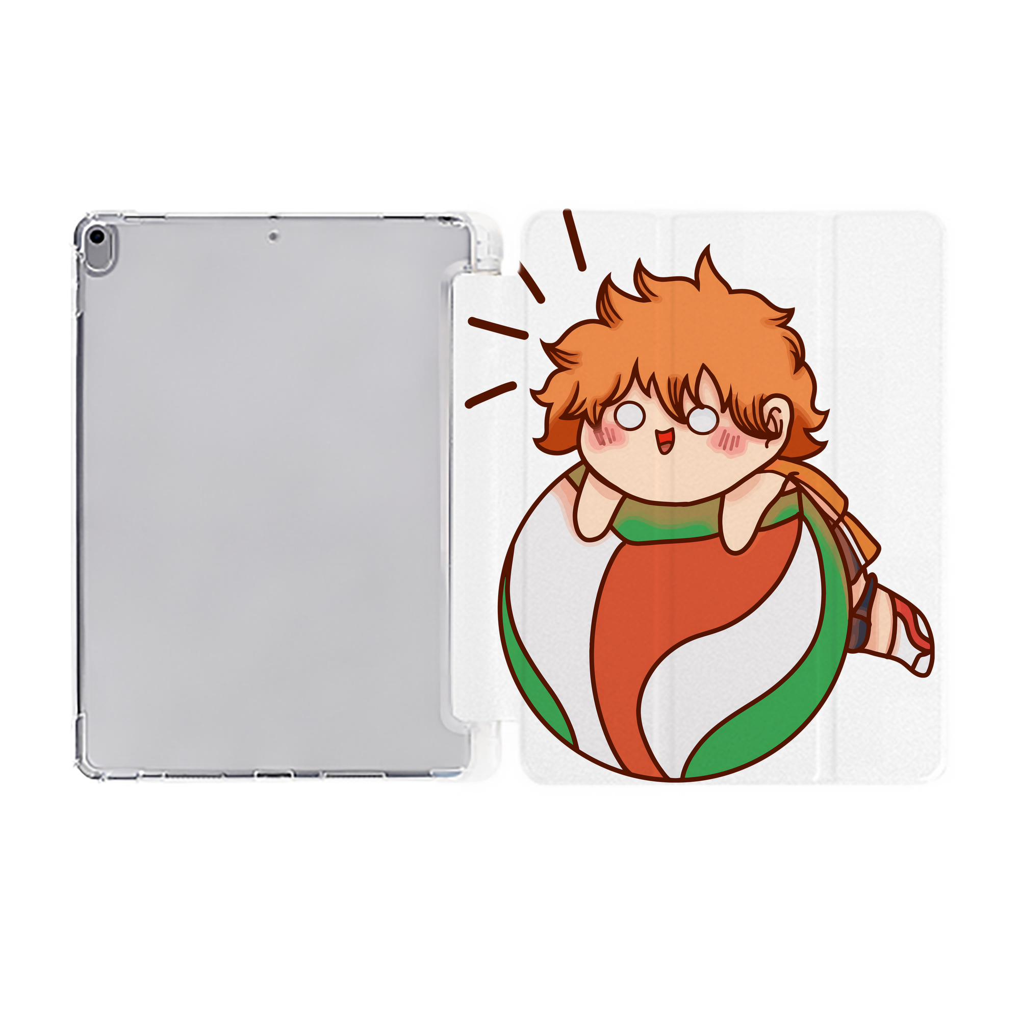 （画像用） ハイキュー!! Haikyu!! IPad ケース ペン収納付き 三つ折りスタンド PUレザー×シリコン 対応機種9.5/10.5/10.9インチ
